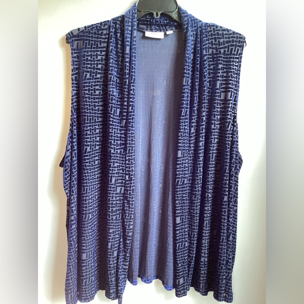 Susan Graver Sleeveless semi sheer vest